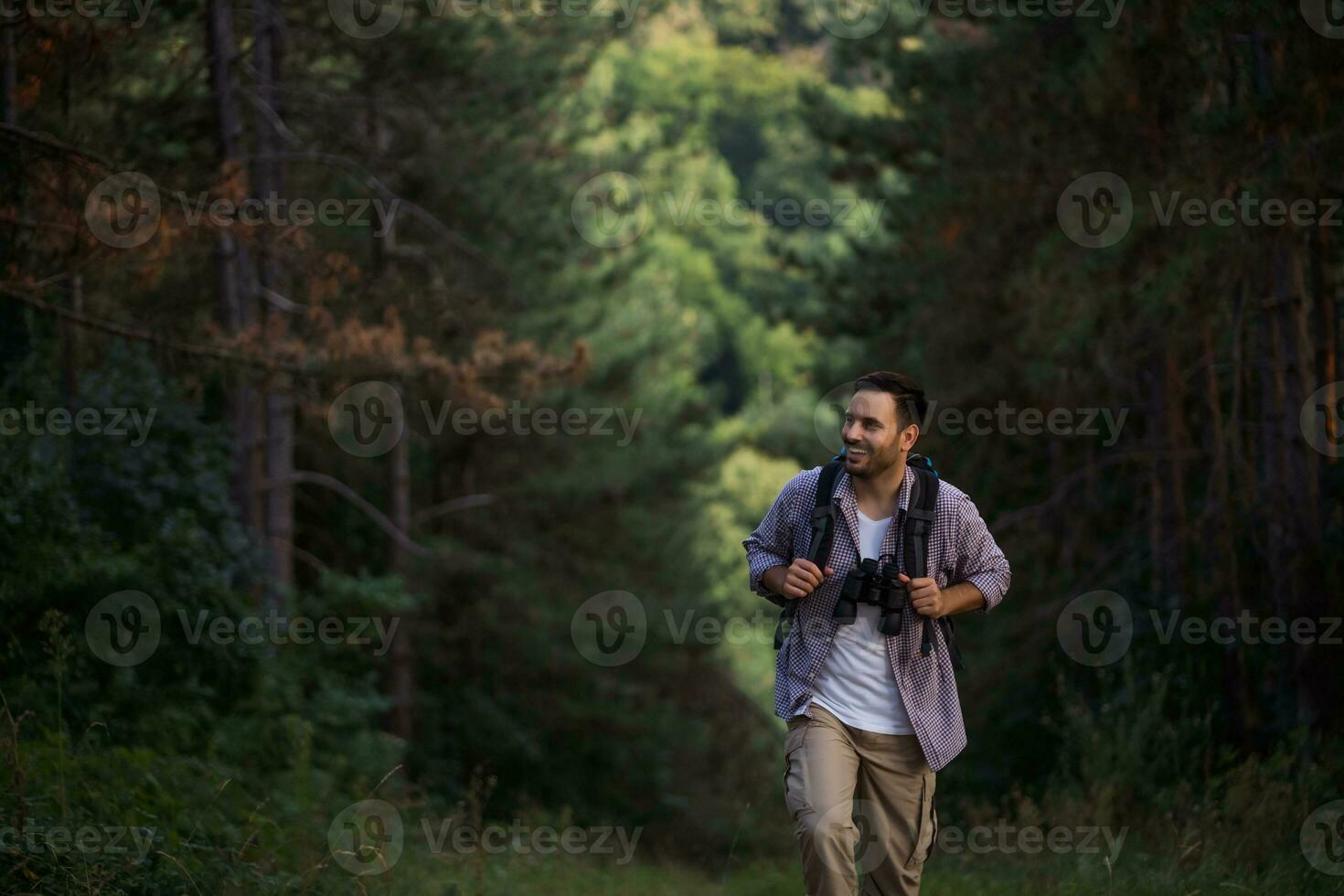 Man spending time outdoors photo