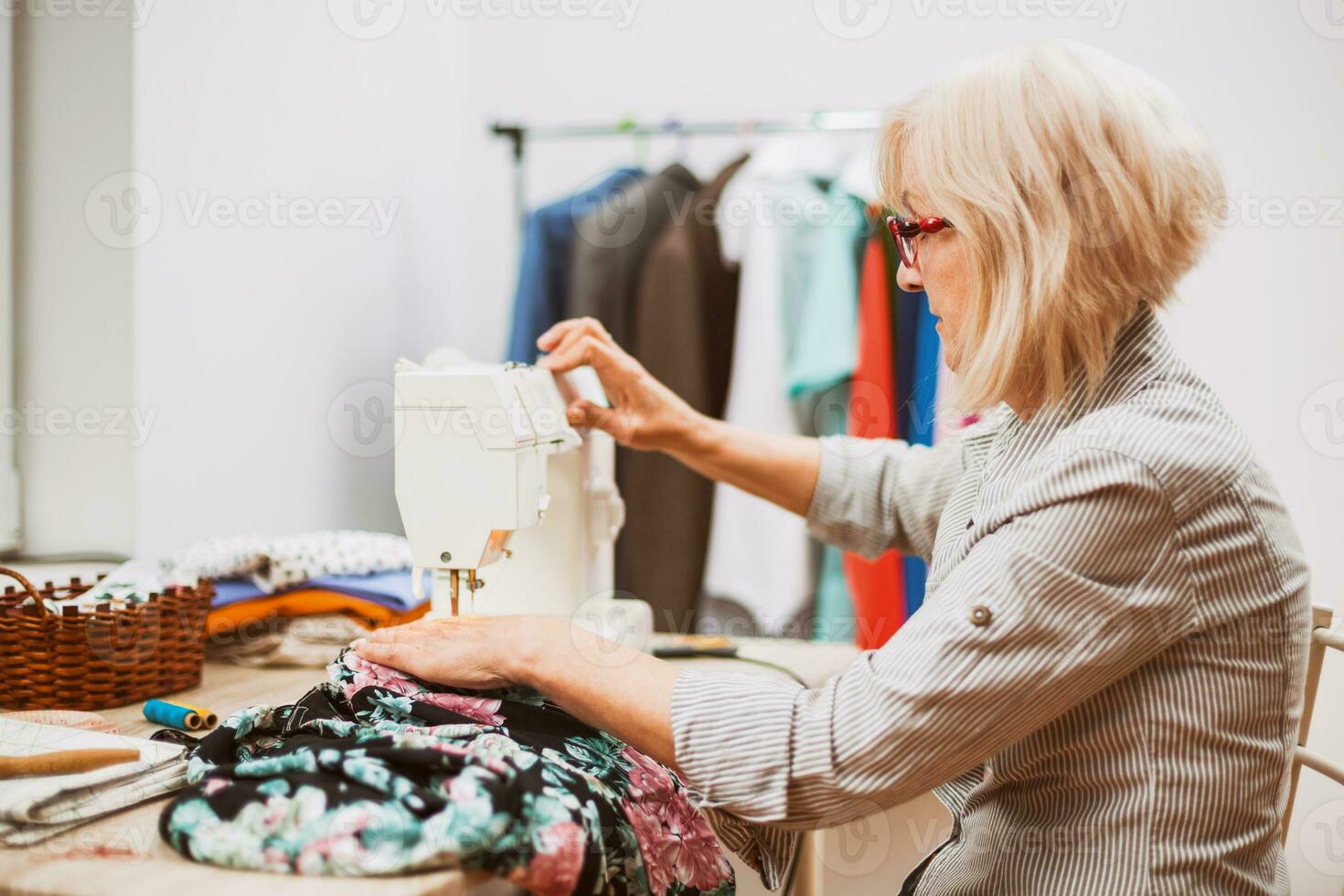 A woman tailoring photo