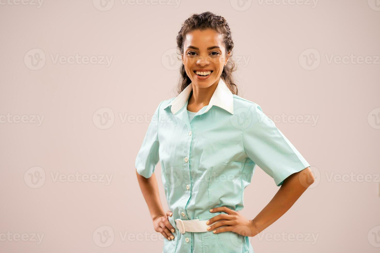 Portrait of a happy nurse photo