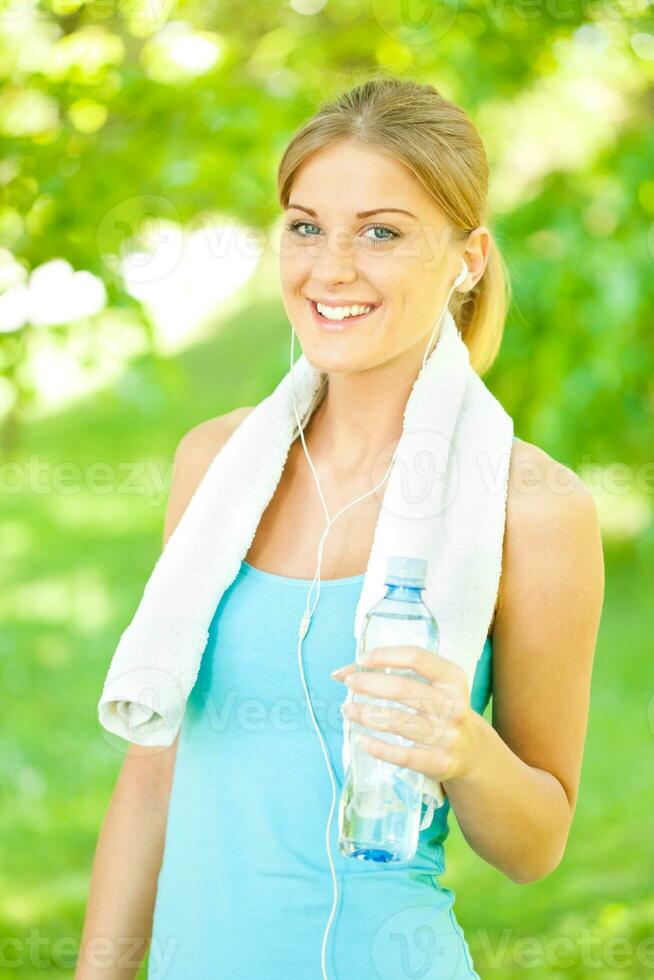 Woman doing physical activity photo