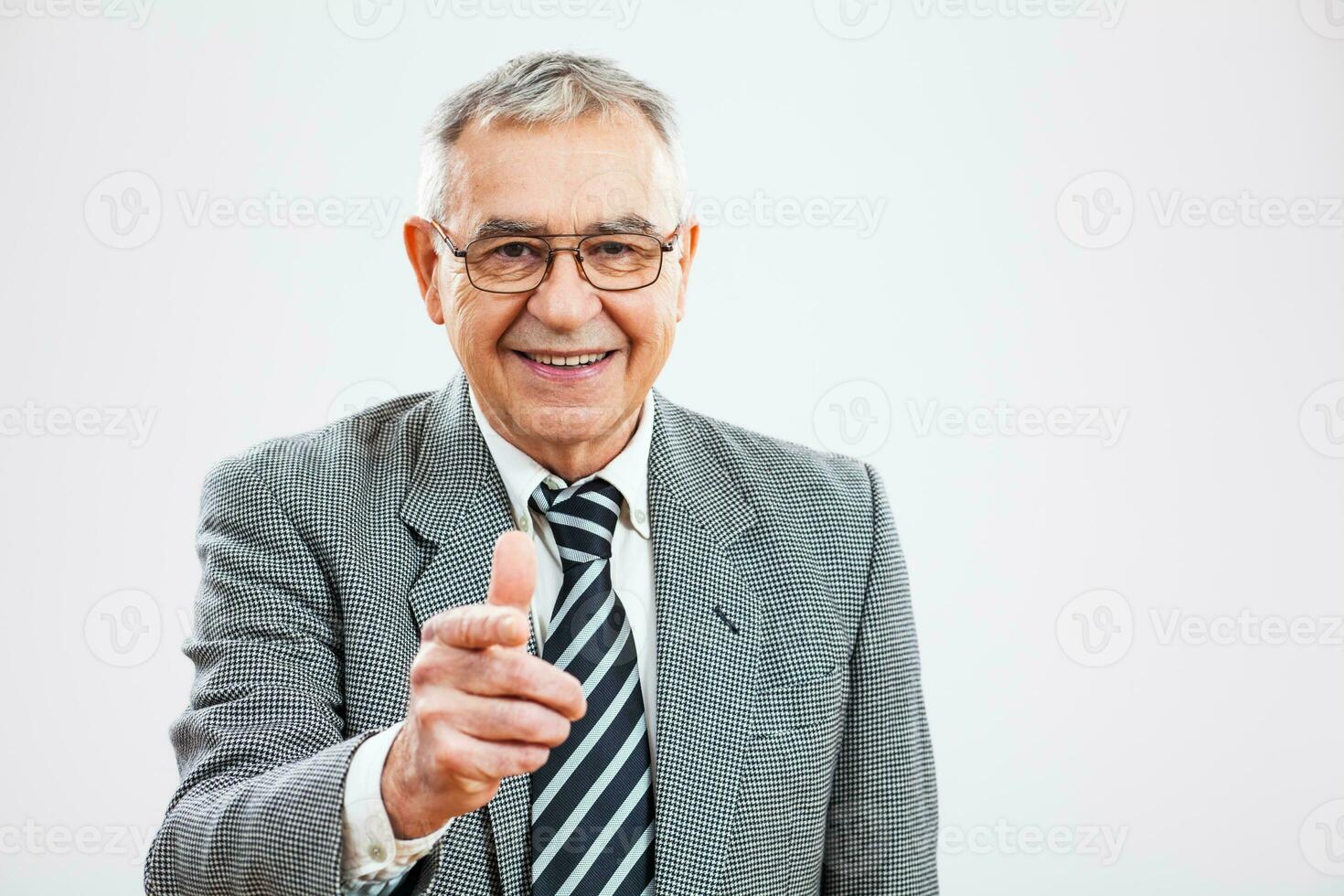 Portrait of a happy senior businessman photo