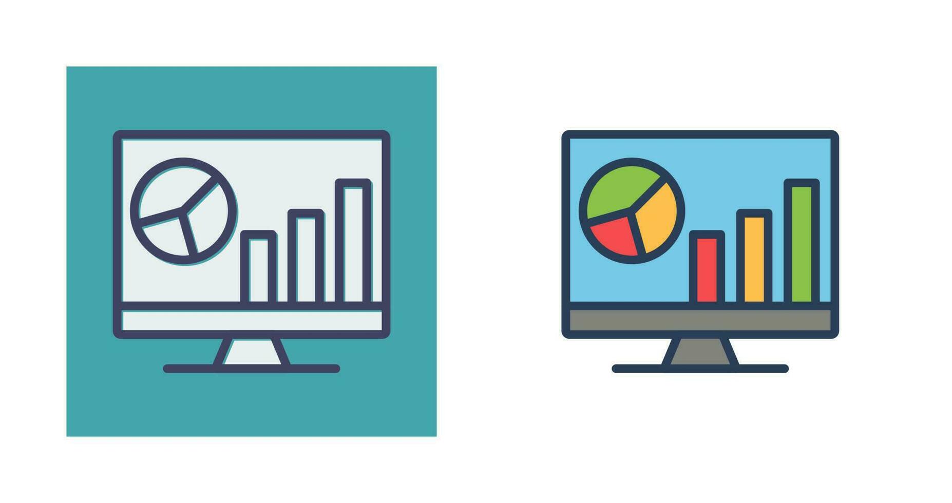 Analytics on screen Vector Icon