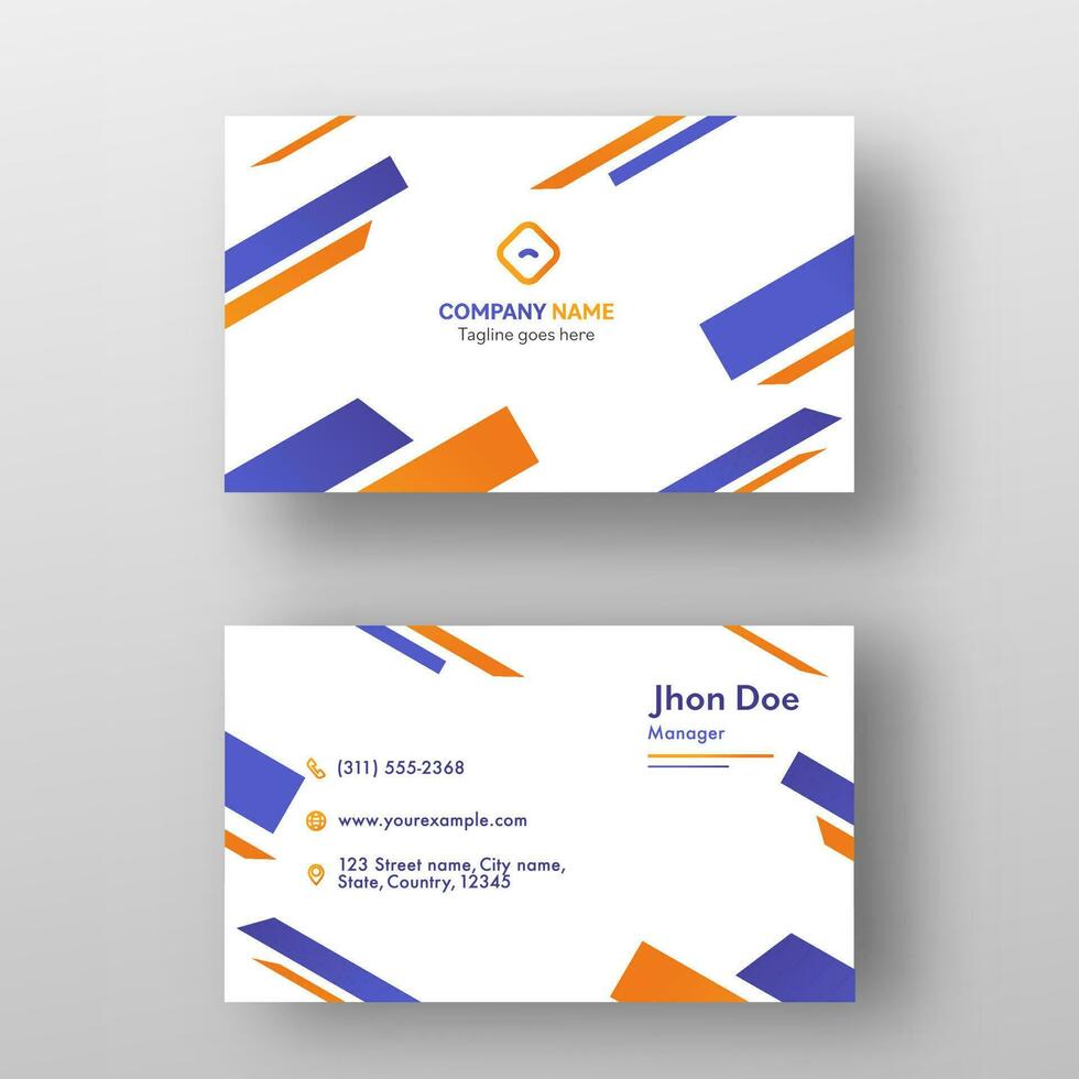 Abstract Business Card Or Horizontal Template In White Color. vector