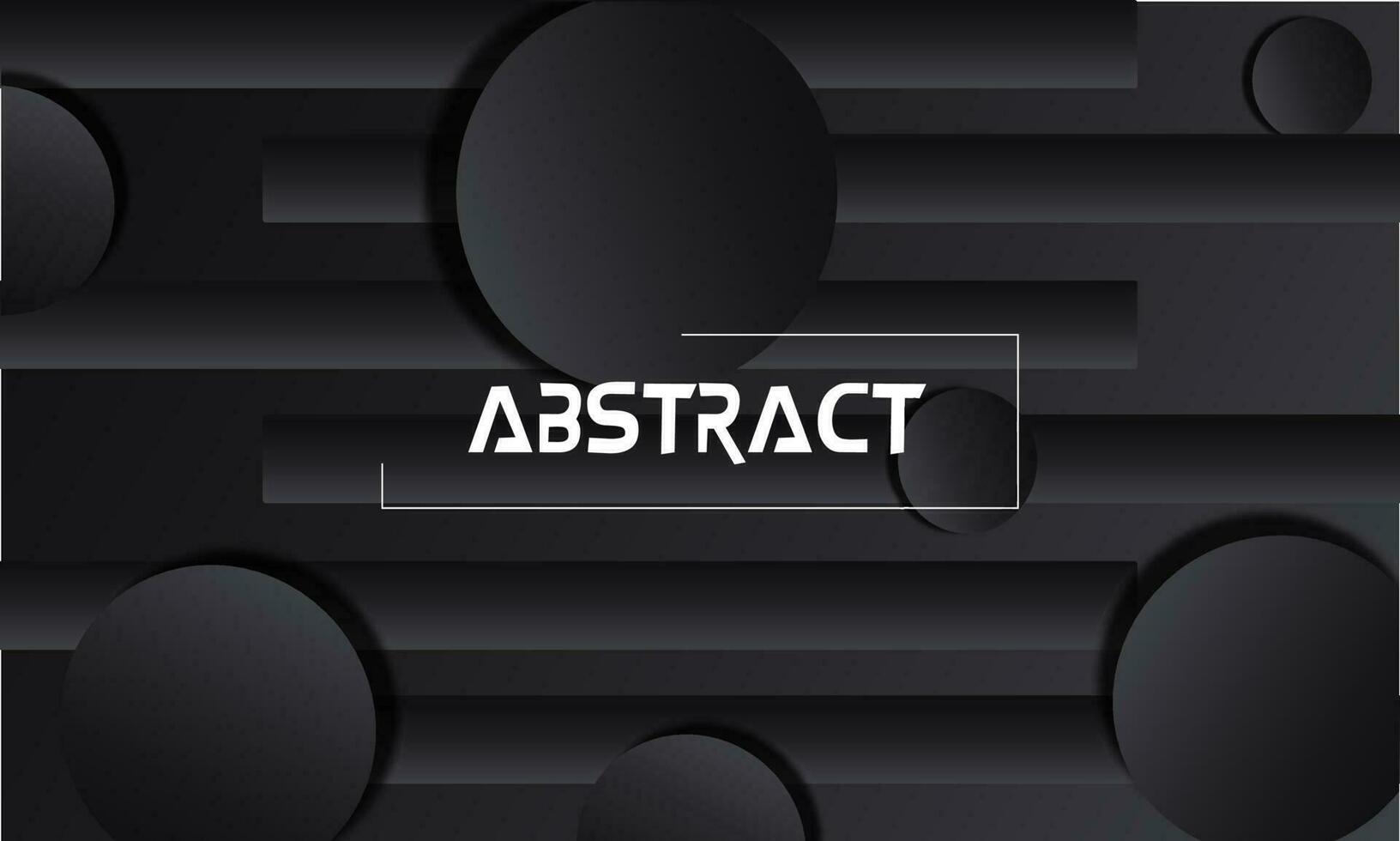 Abstract Paper Cut Circle Shapes with Strip Lines on Black Background. vector