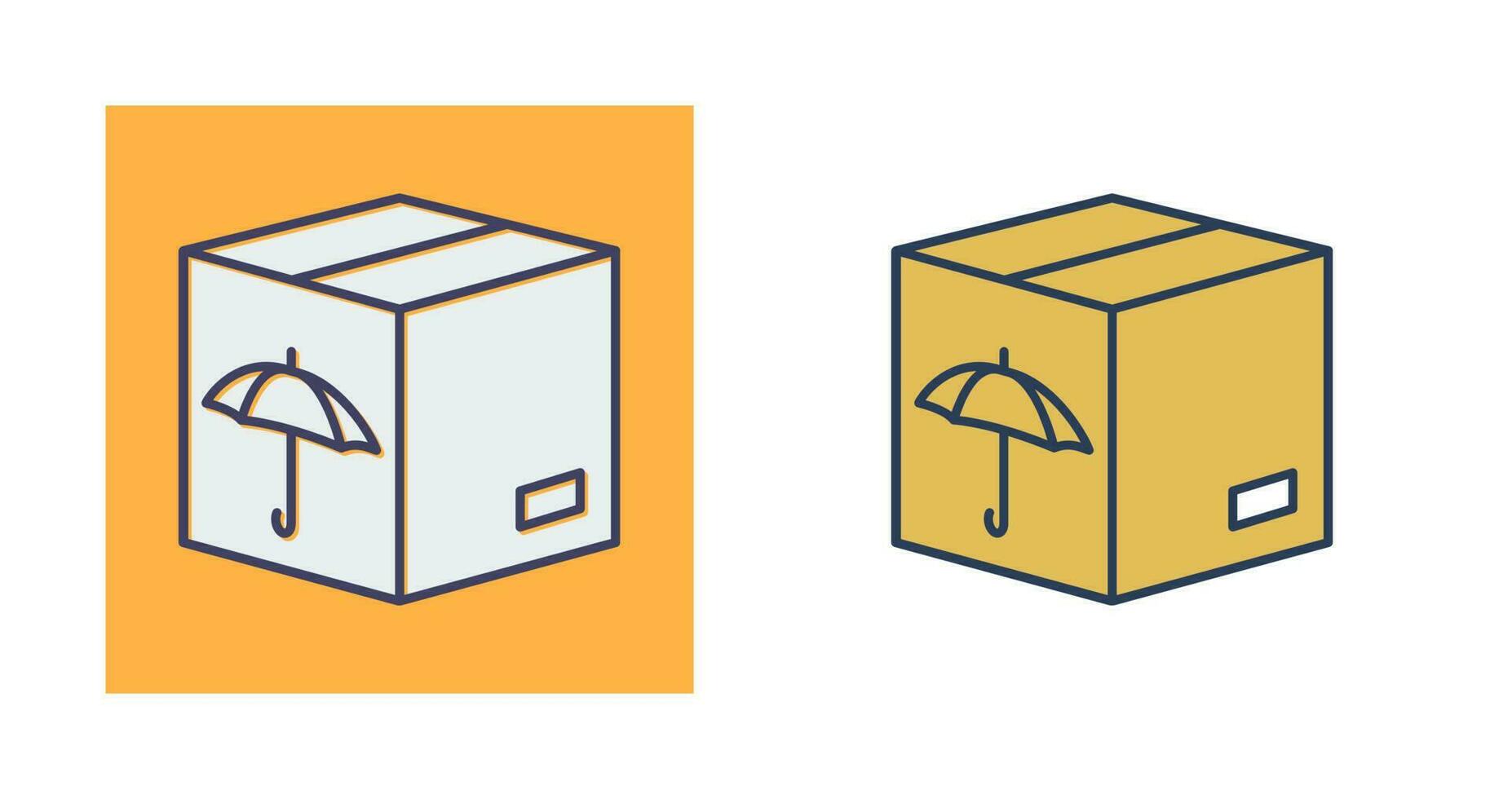 icono de vector de caja empaquetada