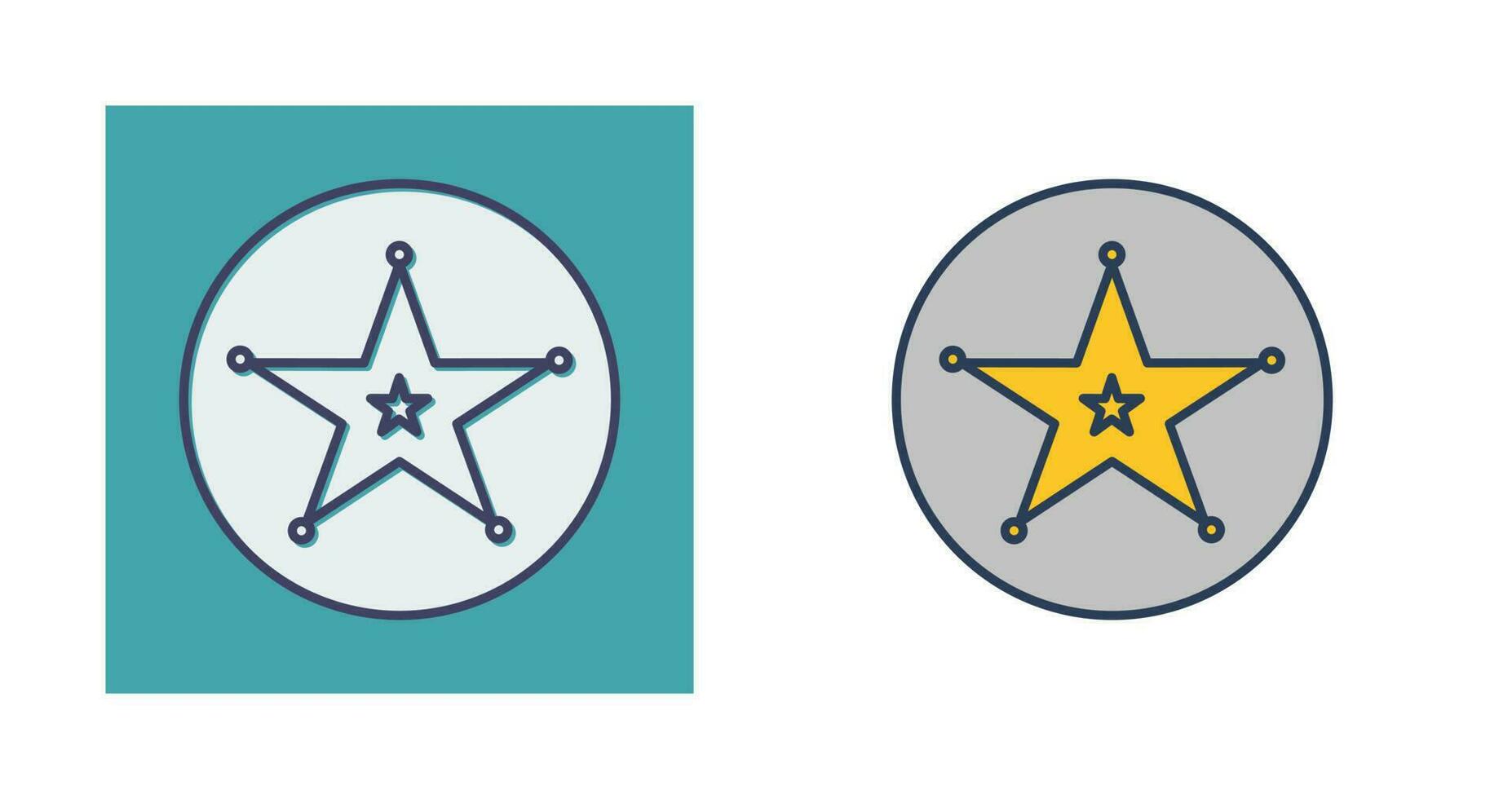 Sheriff Badge Vector Icon