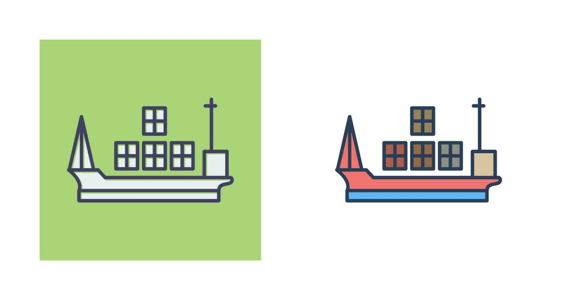 Cargo Ship Vector Icon