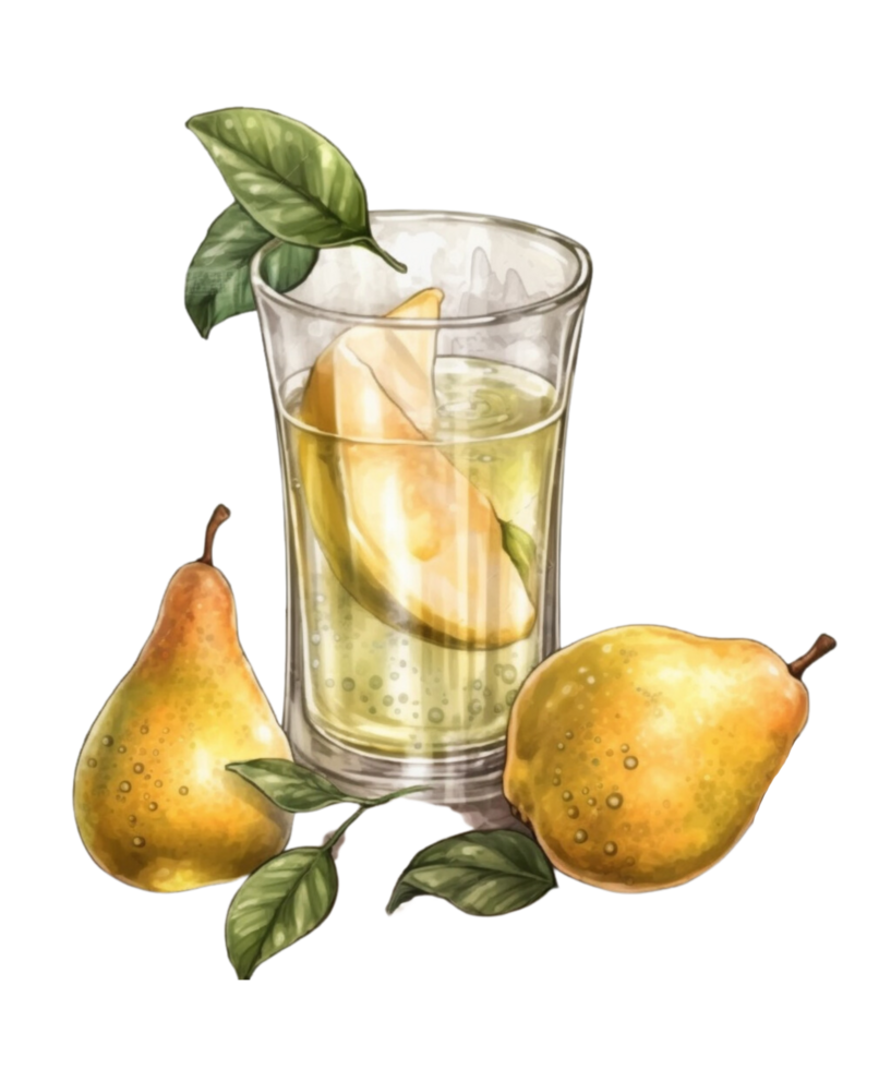 suco desenhando aguarela sublimação ai generativo png