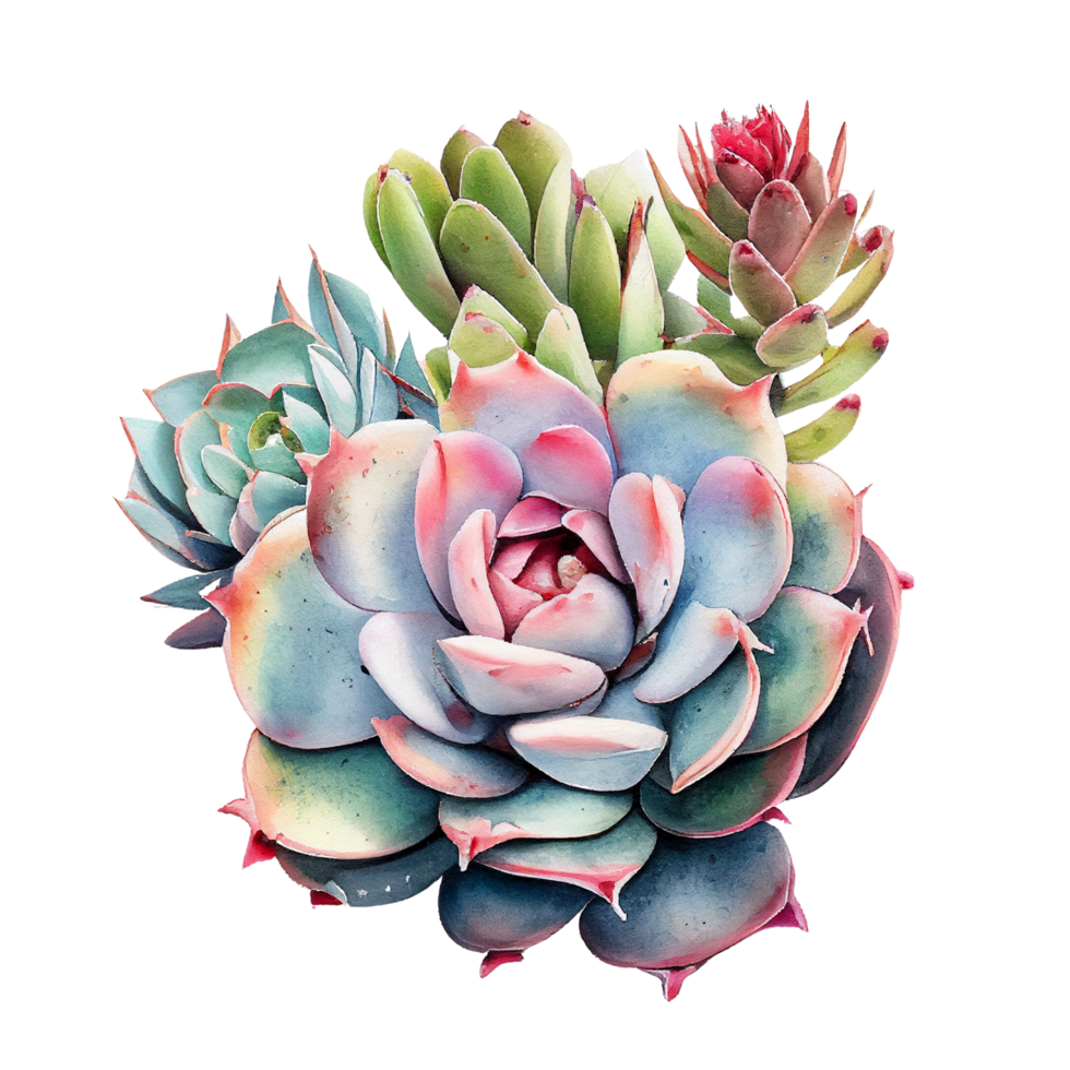 Succulent clipart Cactus Nature plant with thorns and blossom png