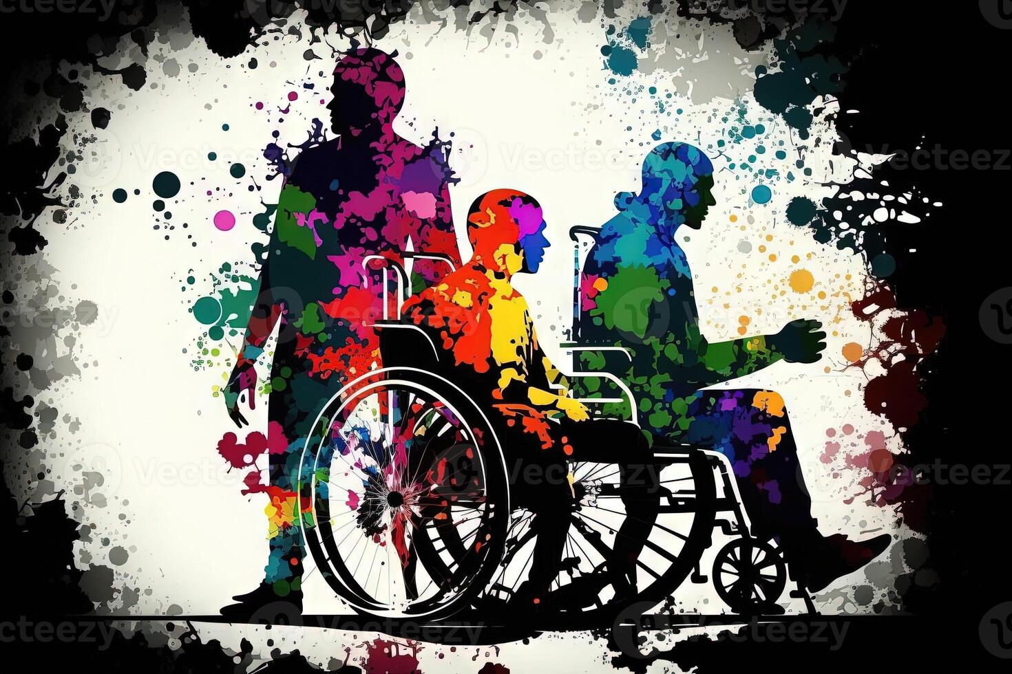 December 3 World Disabled Day. international day for people with disabilities illustration photo