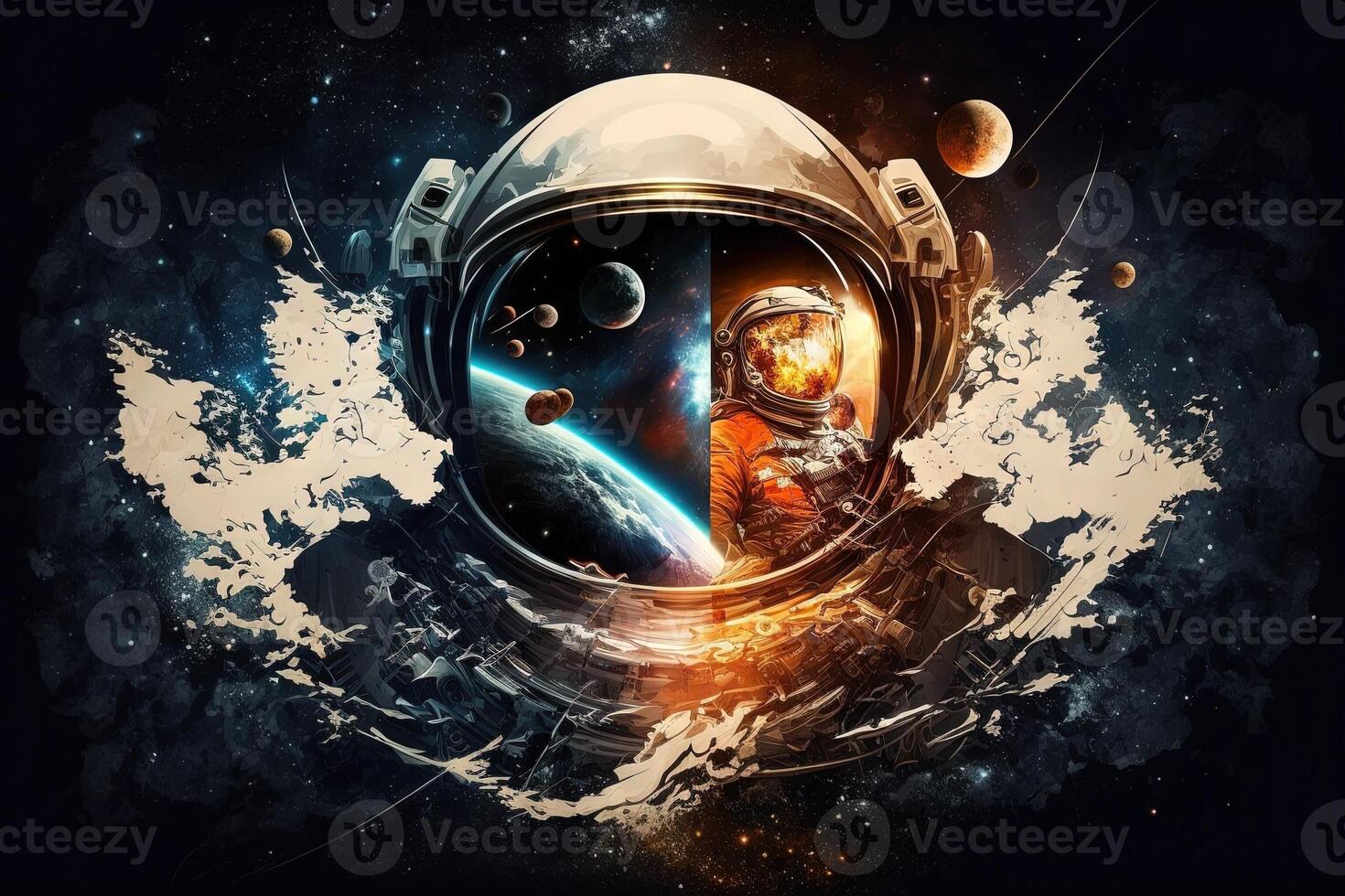 international day of human space travel abstract illustration photo