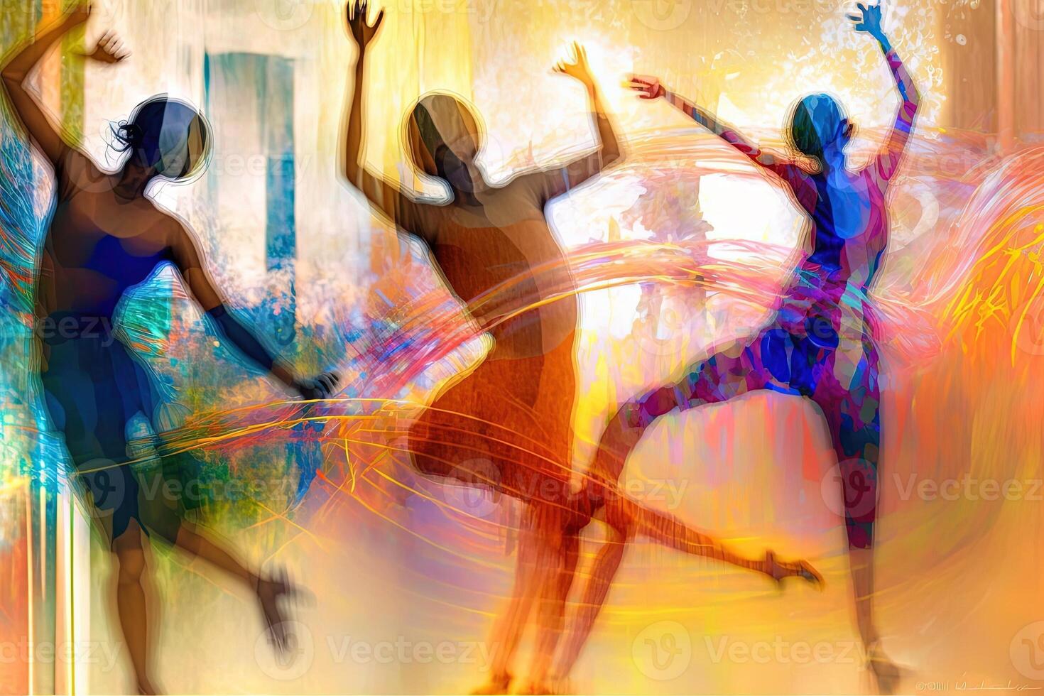 internacional día de danza resumen ilustración generativo ai foto