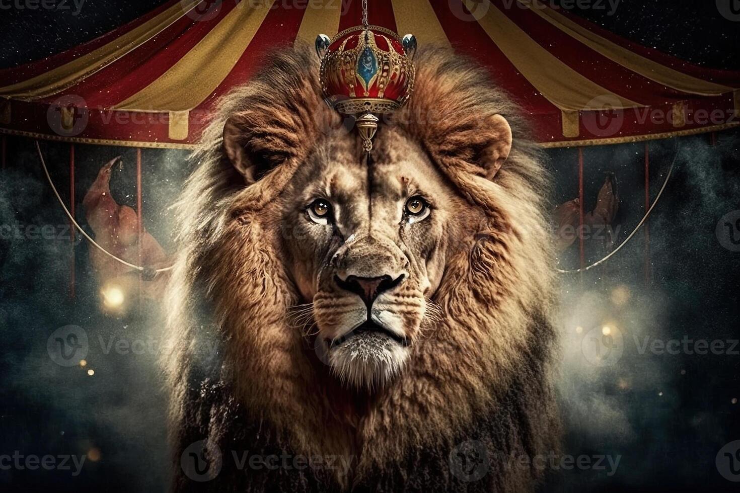 Lion Circus animal illustration photo