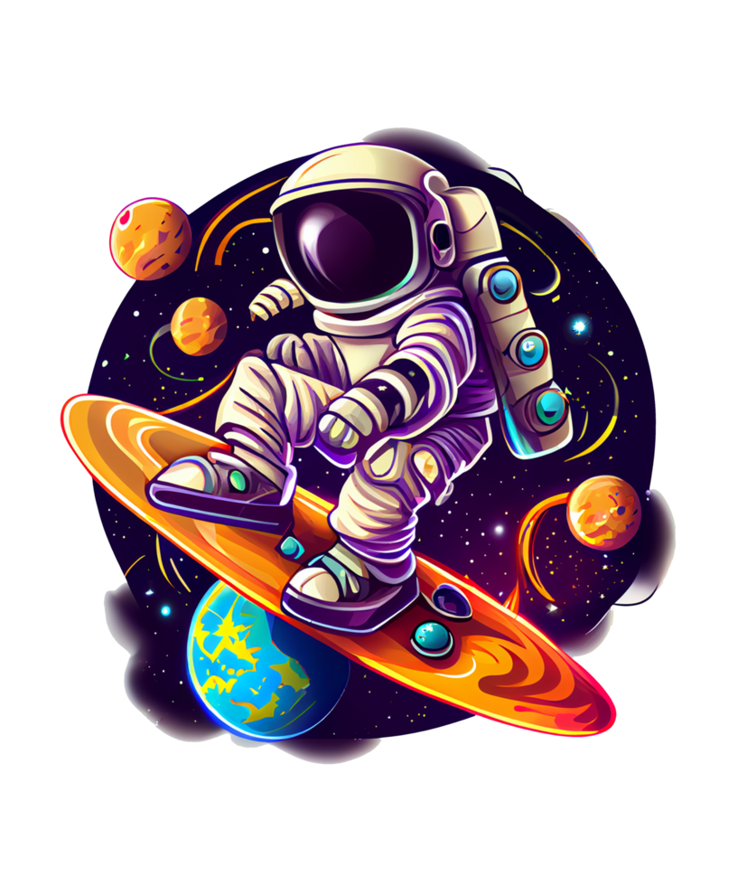 astronauta acuarela clipart ai generativo png