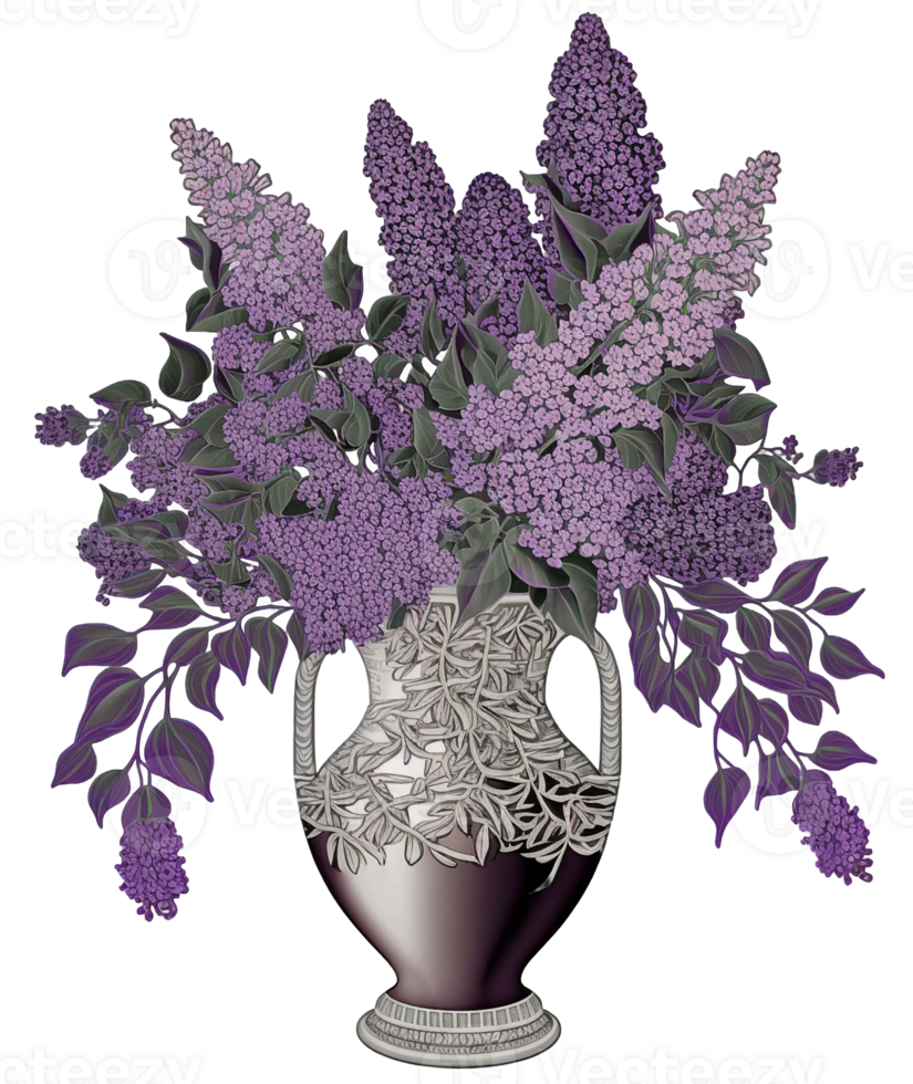 Lilac flower, aesthetic png