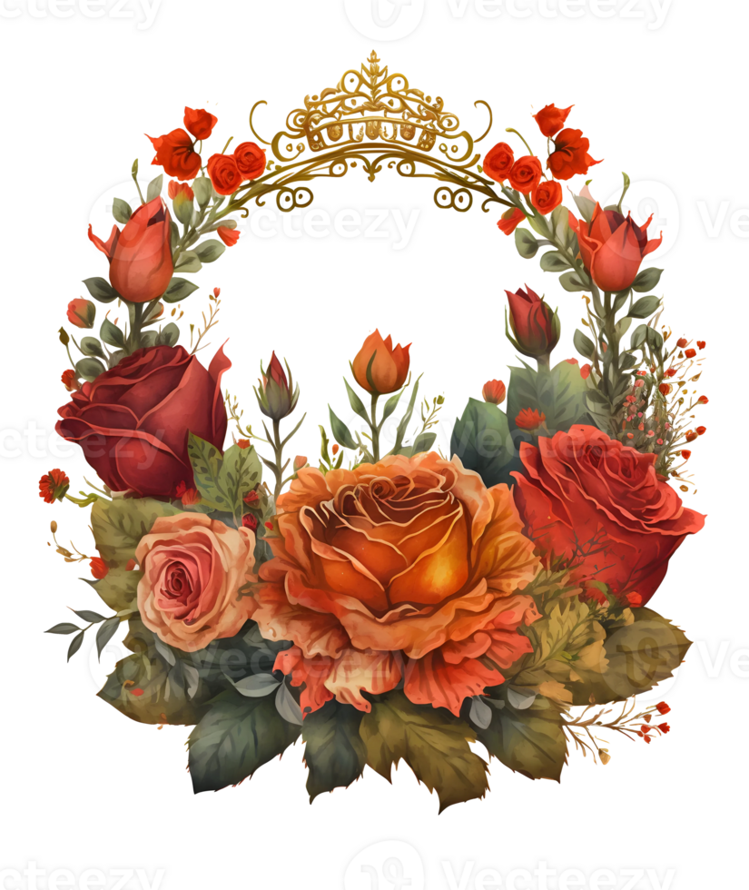 Royal Queens crown watercolor clipart, png