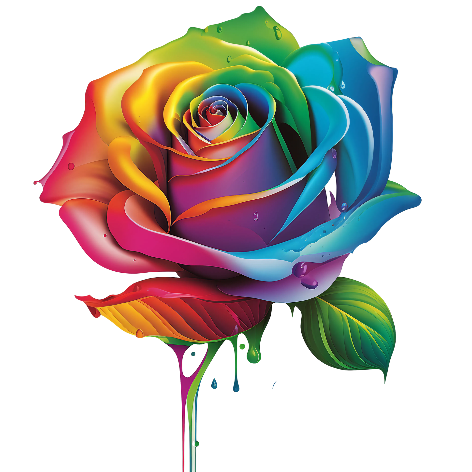 colorful rose painting