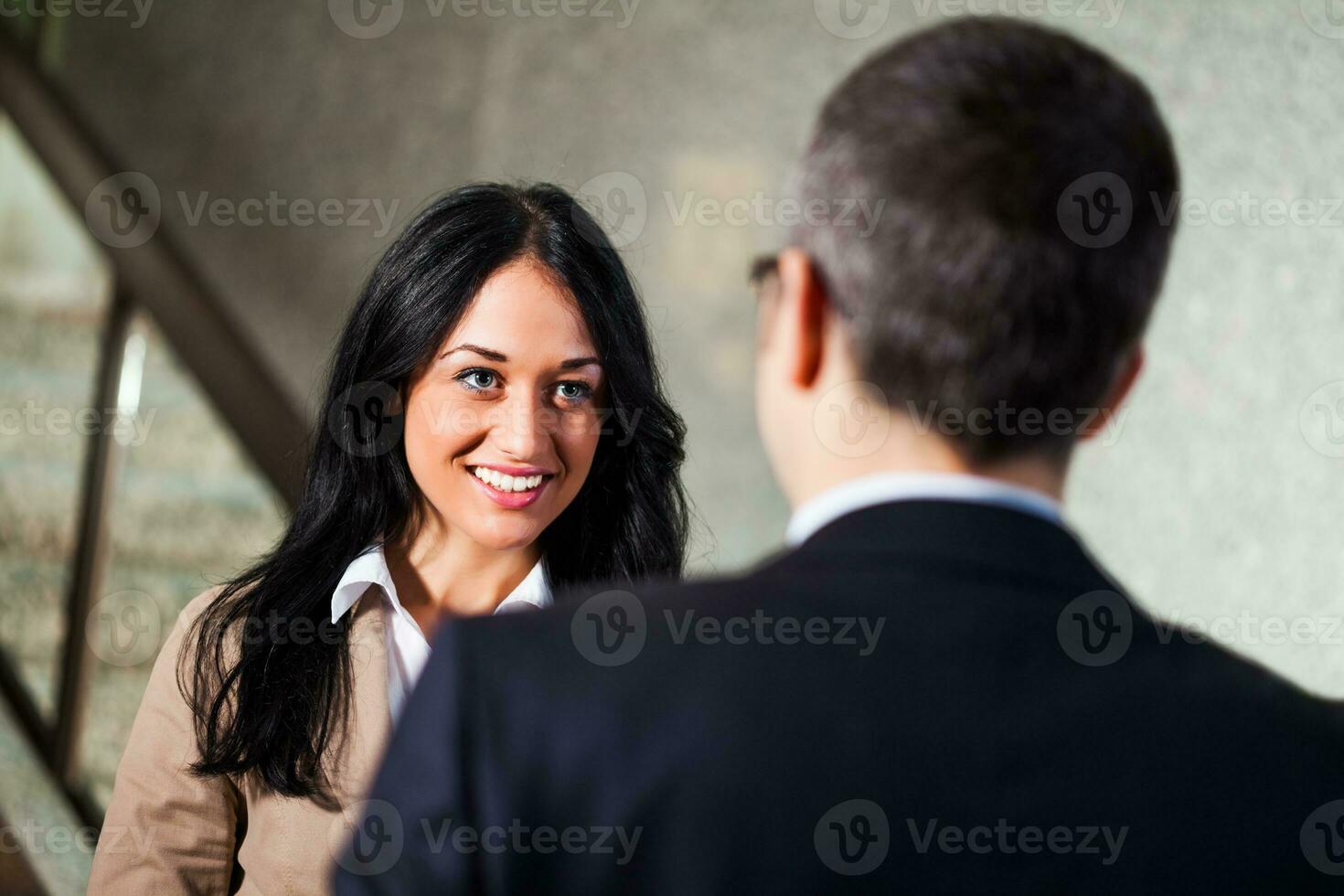 A meeting between business people photo