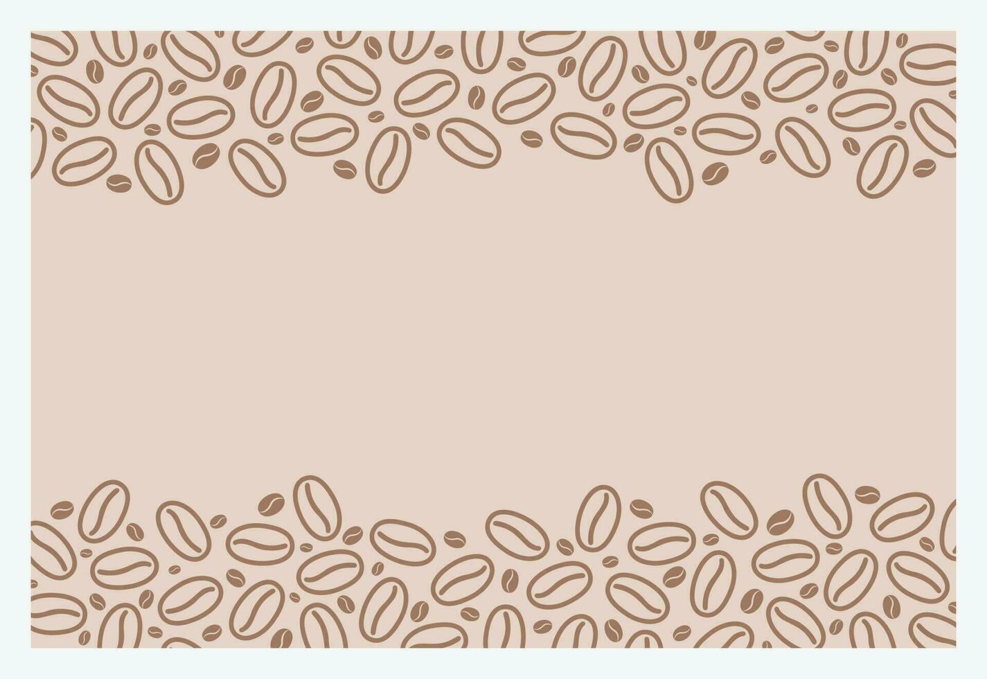 Editable Coffee Bean Top and Bottom Wallpaper Background Vector