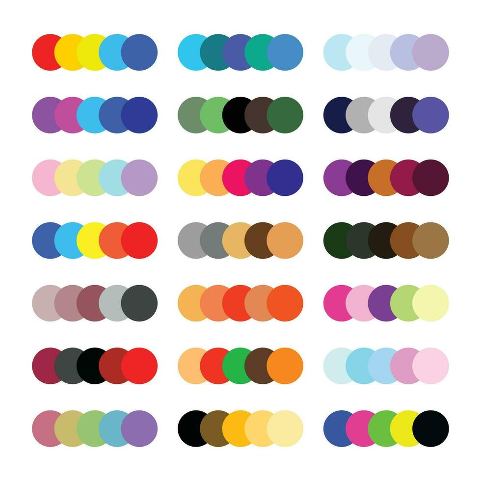 Vector Color Palette Set Design Template Multi color