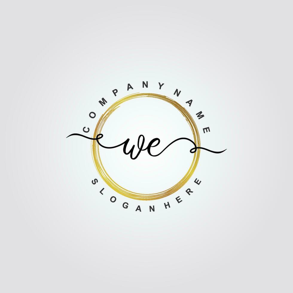 WE Initial beauty floral logo template vector