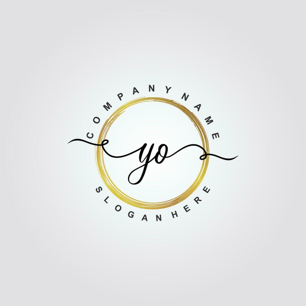 YO Initial beauty floral logo template vector