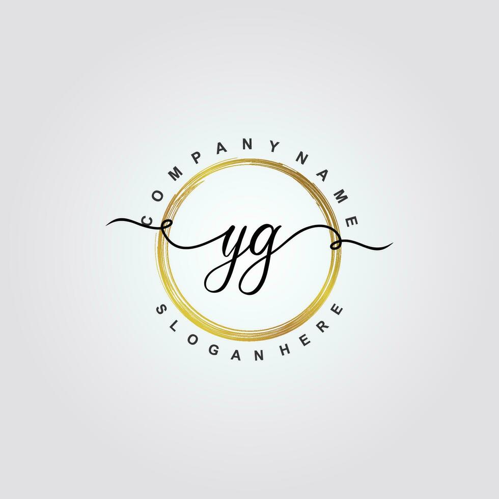 YG Initial beauty floral logo template vector