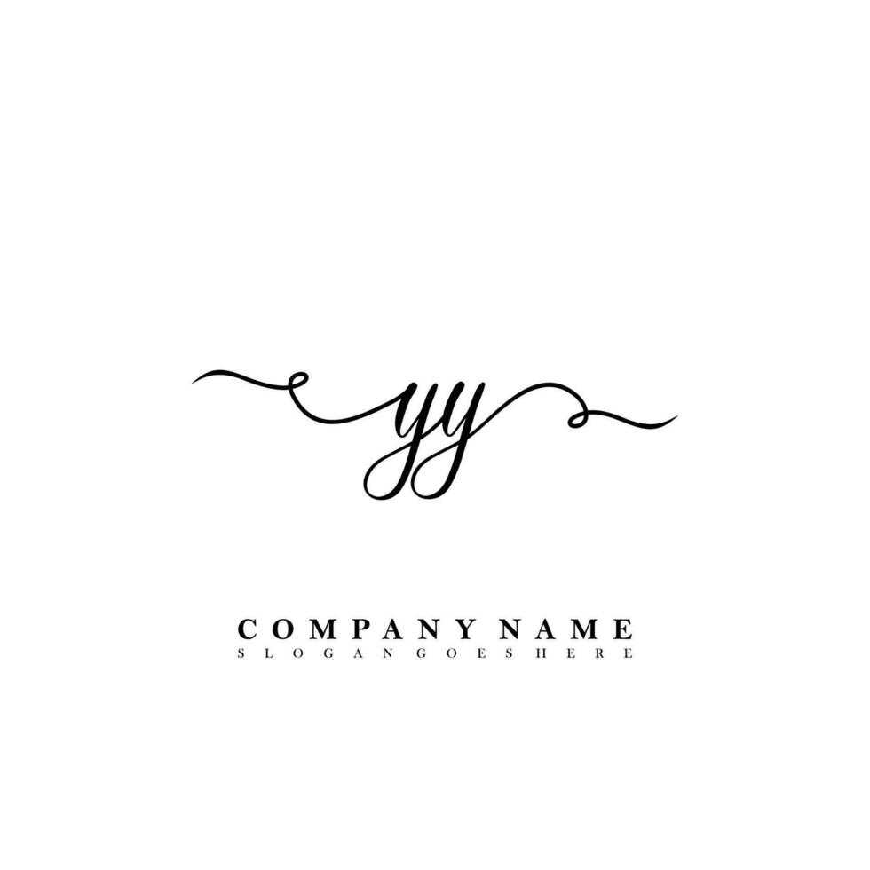 YY Initial beauty floral logo template vector