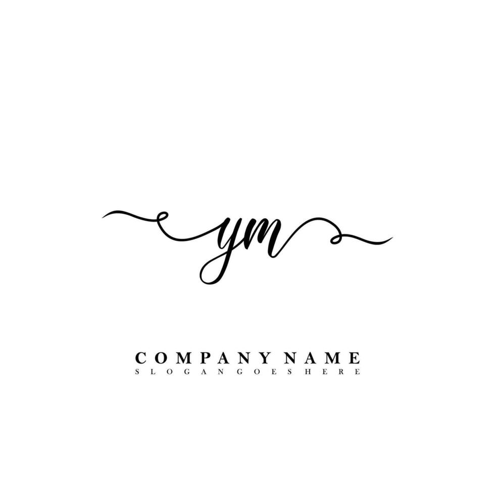 YM Initial beauty floral logo template vector