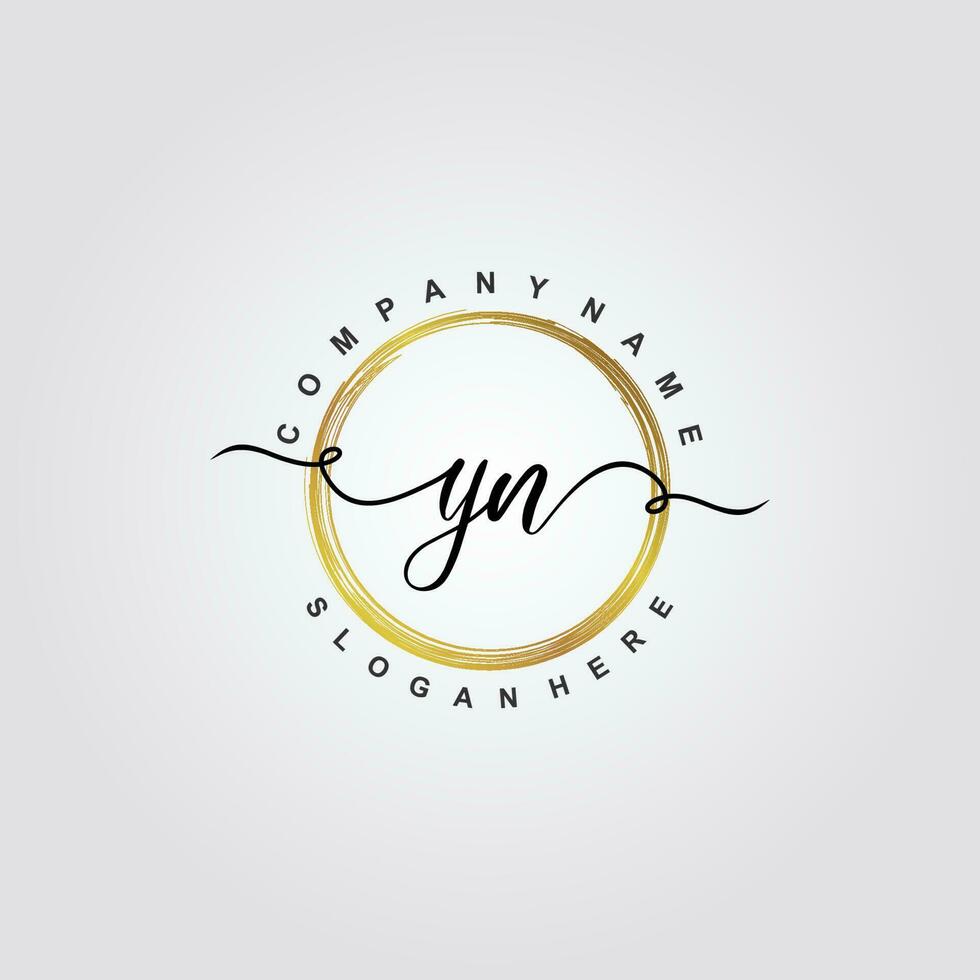 YN Initial beauty floral logo template vector