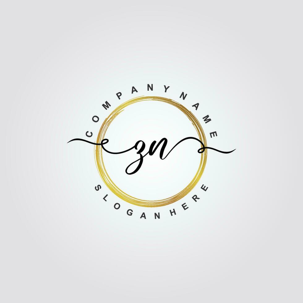 ZN Initial beauty floral logo template vector