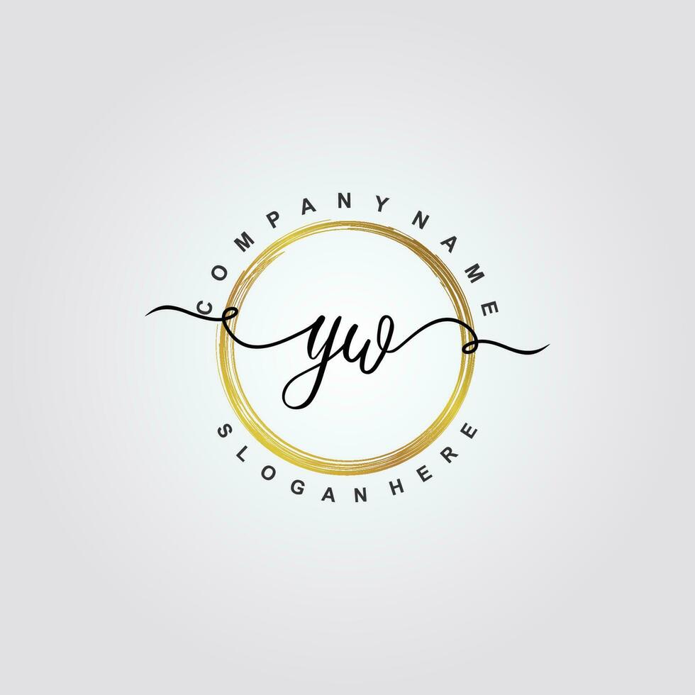 YW Initial beauty floral logo template vector