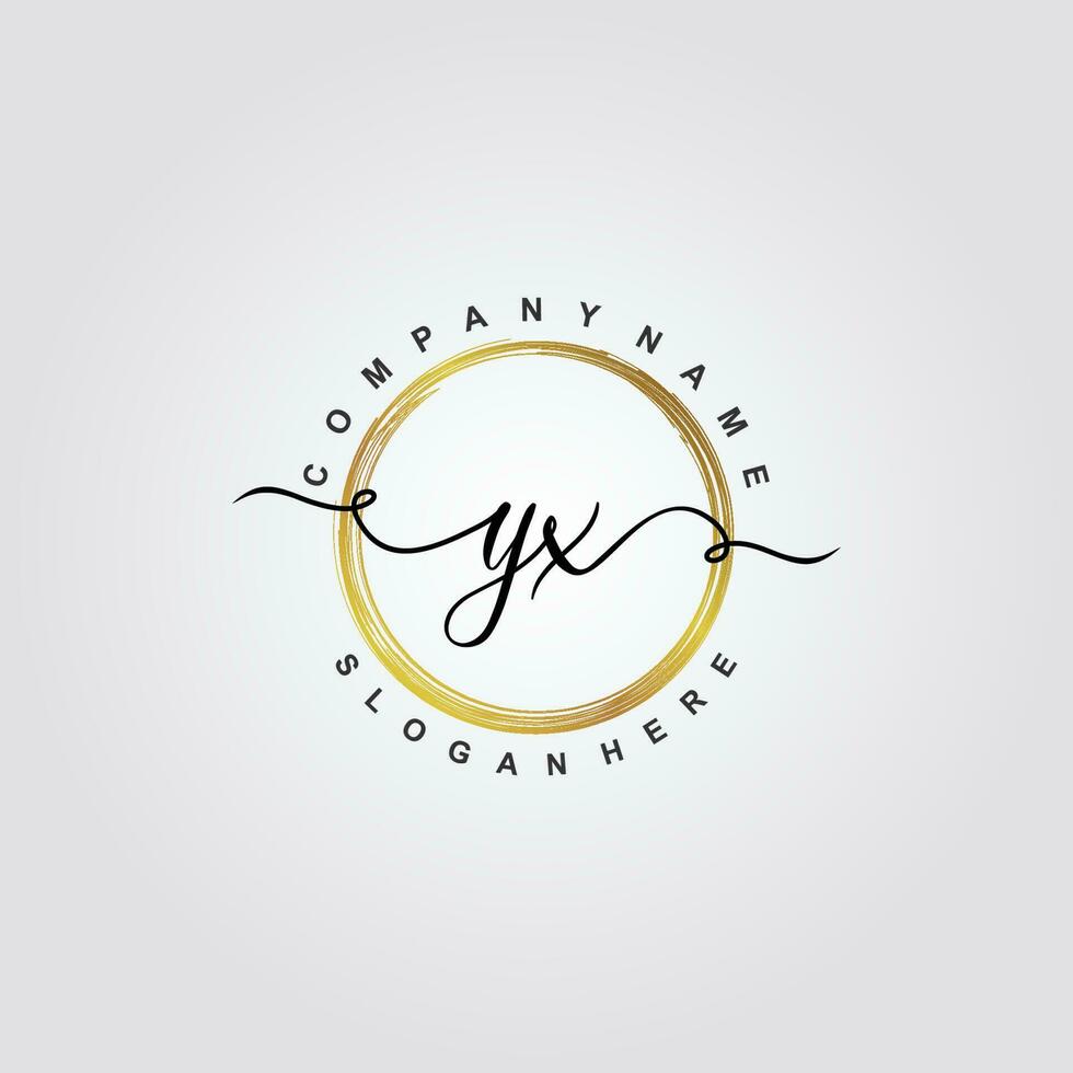 YX Initial beauty floral logo template vector