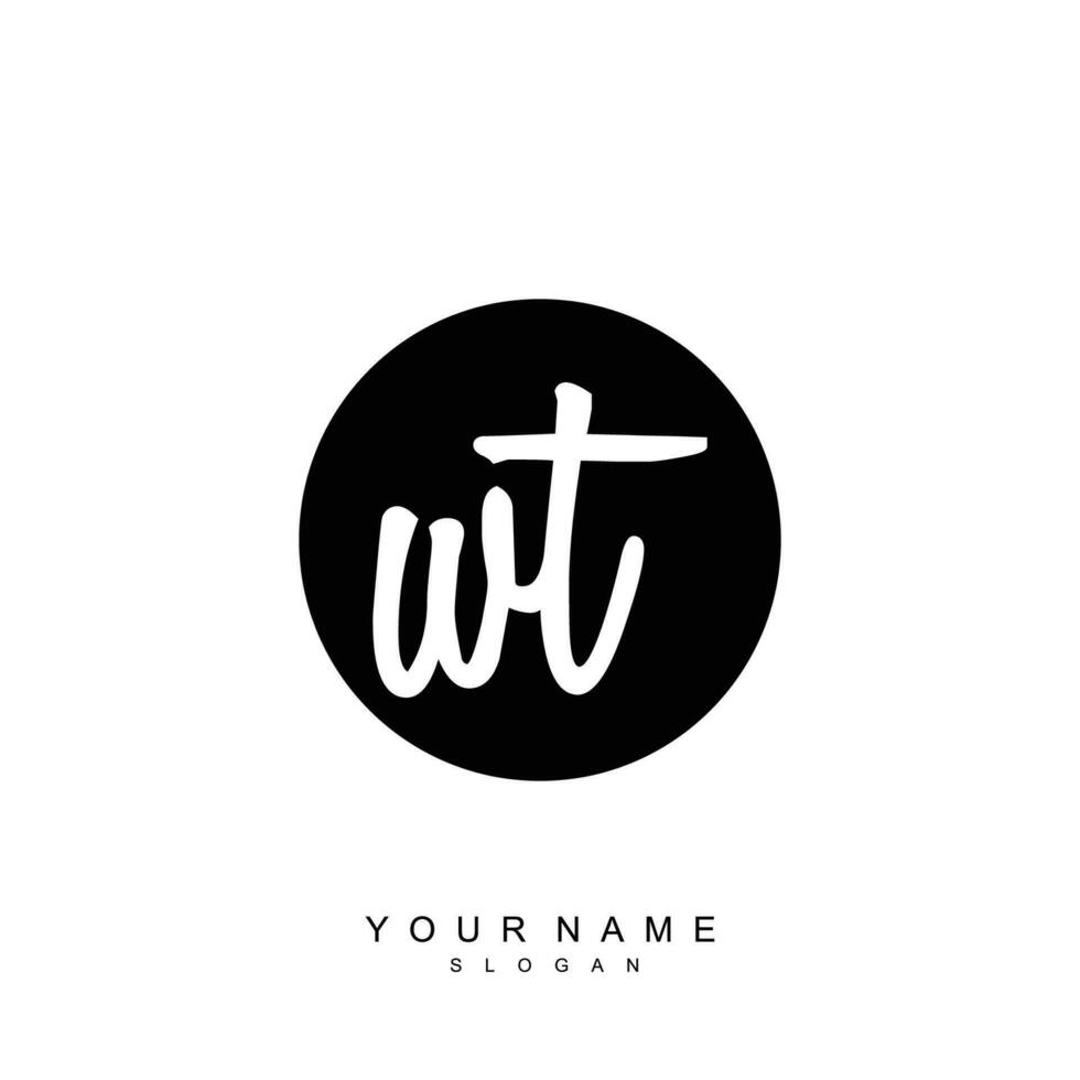 WT Initial beauty floral logo template vector