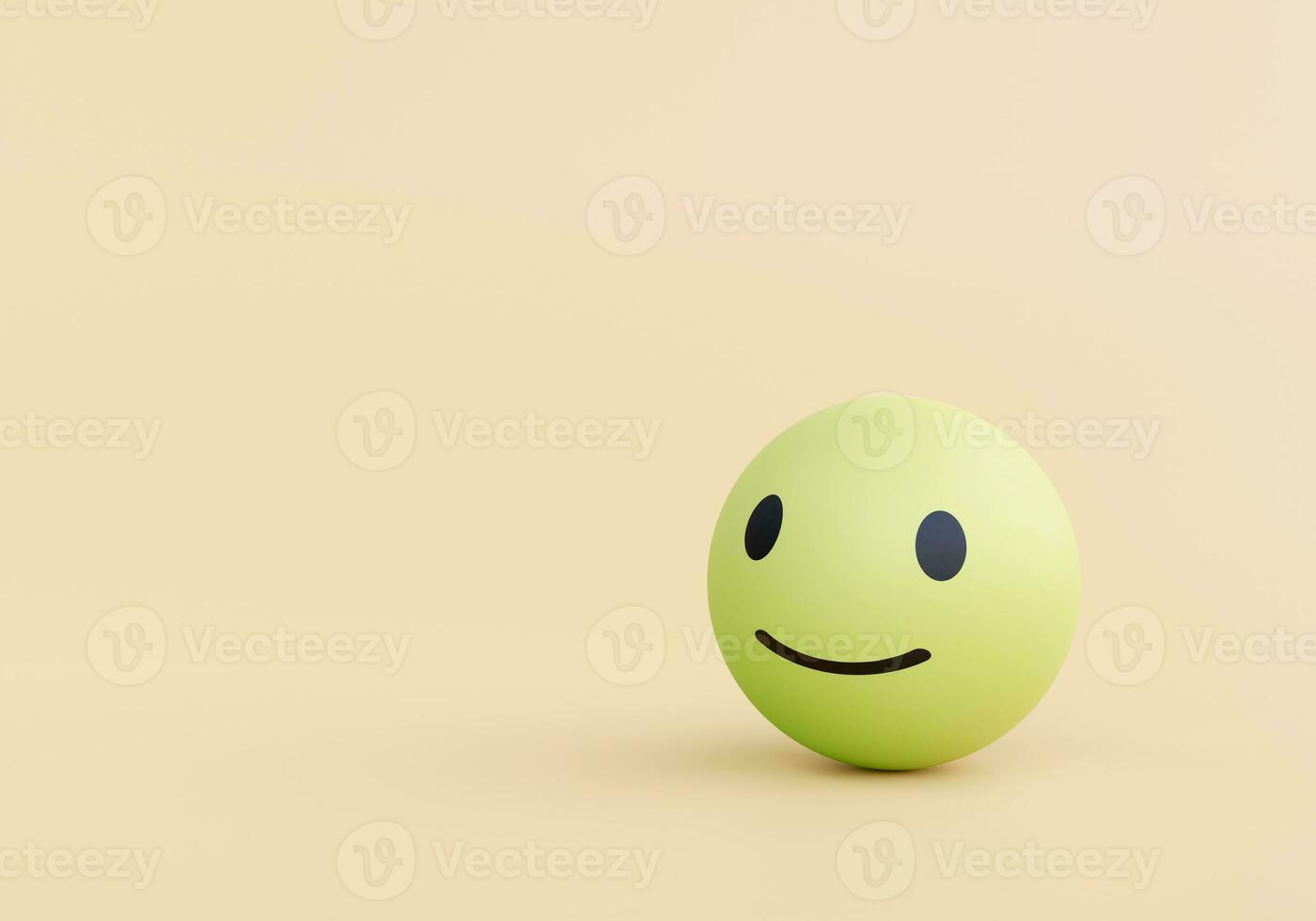 Ball with face icon showing good feelings on white background. concept of evaluation, feedback, customer satisfaction rating, and service, comments. photo