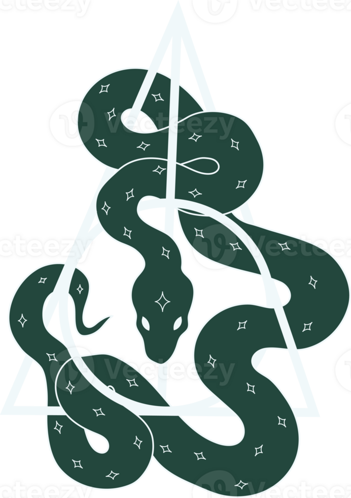 serpente animal mágico selvagem em a Magia placa. png ilustração