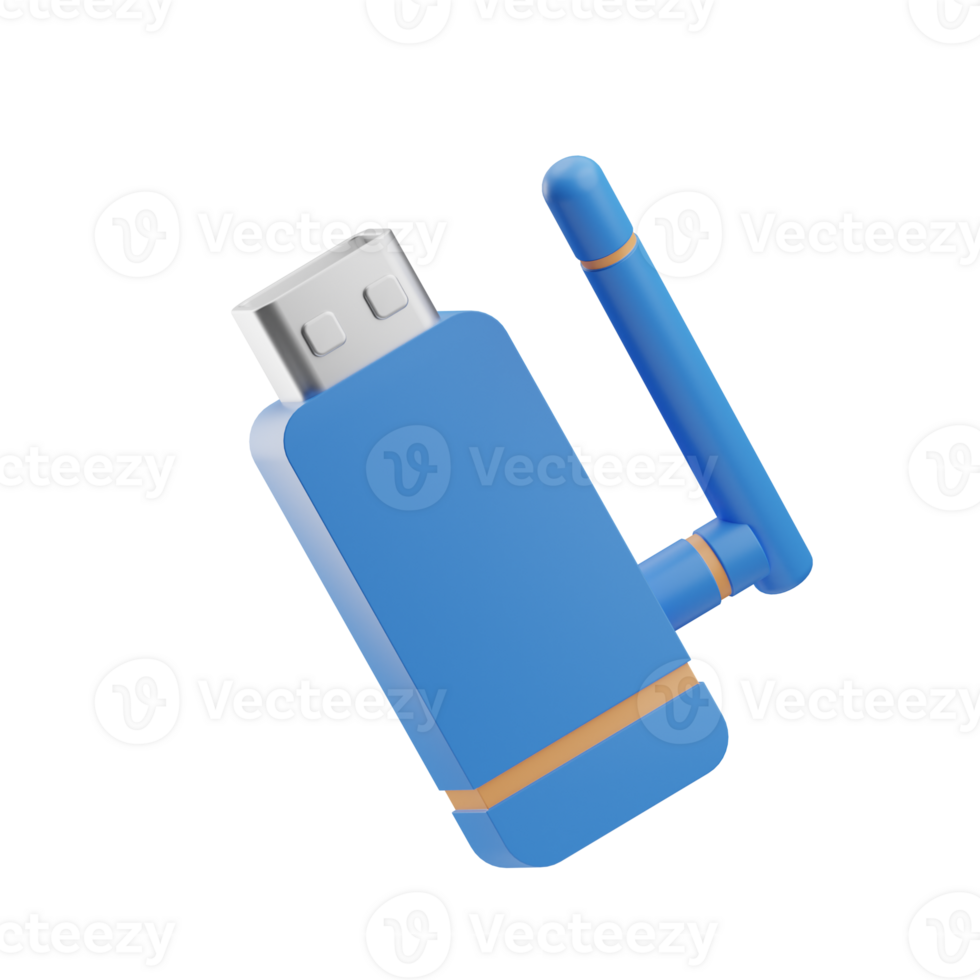 Technology dongle wifi 3d illustration png