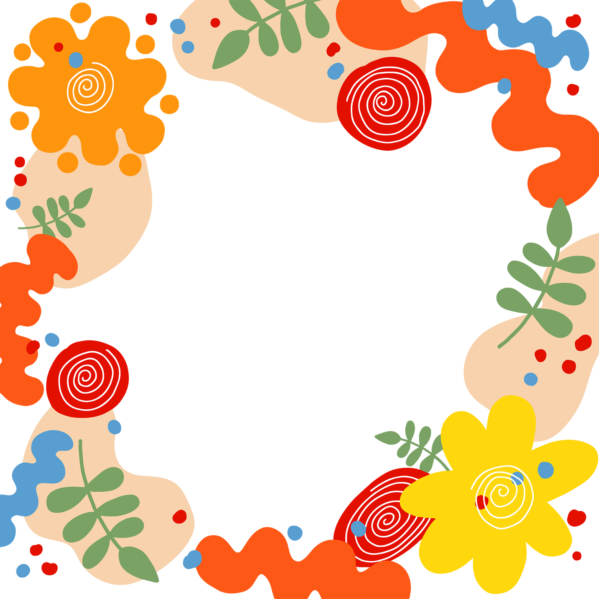 Spring Floral Border Wallpaper Background 23956872 PNG