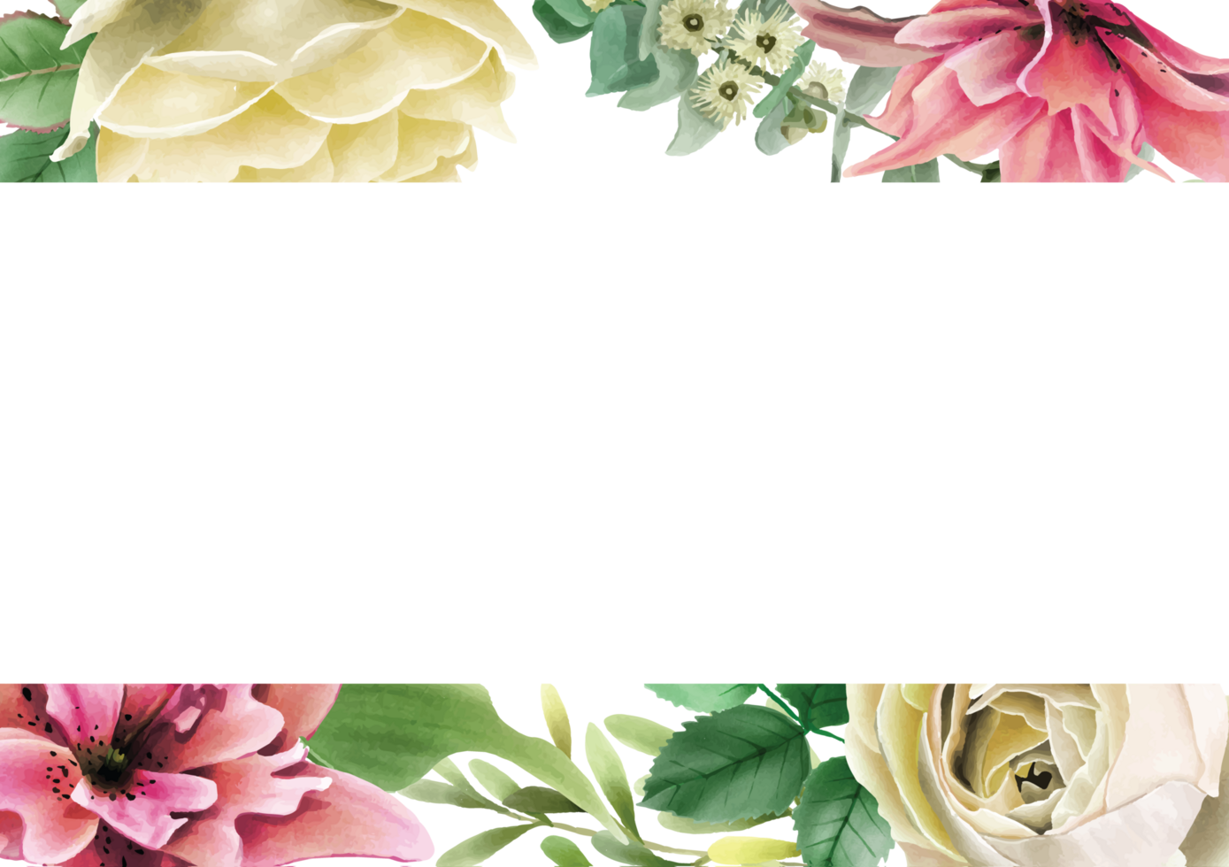beautiful floral wedding invitation card png