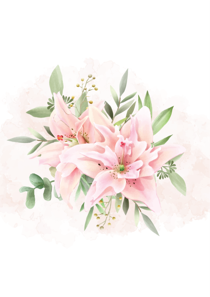 romantic floral wedding invitation card png