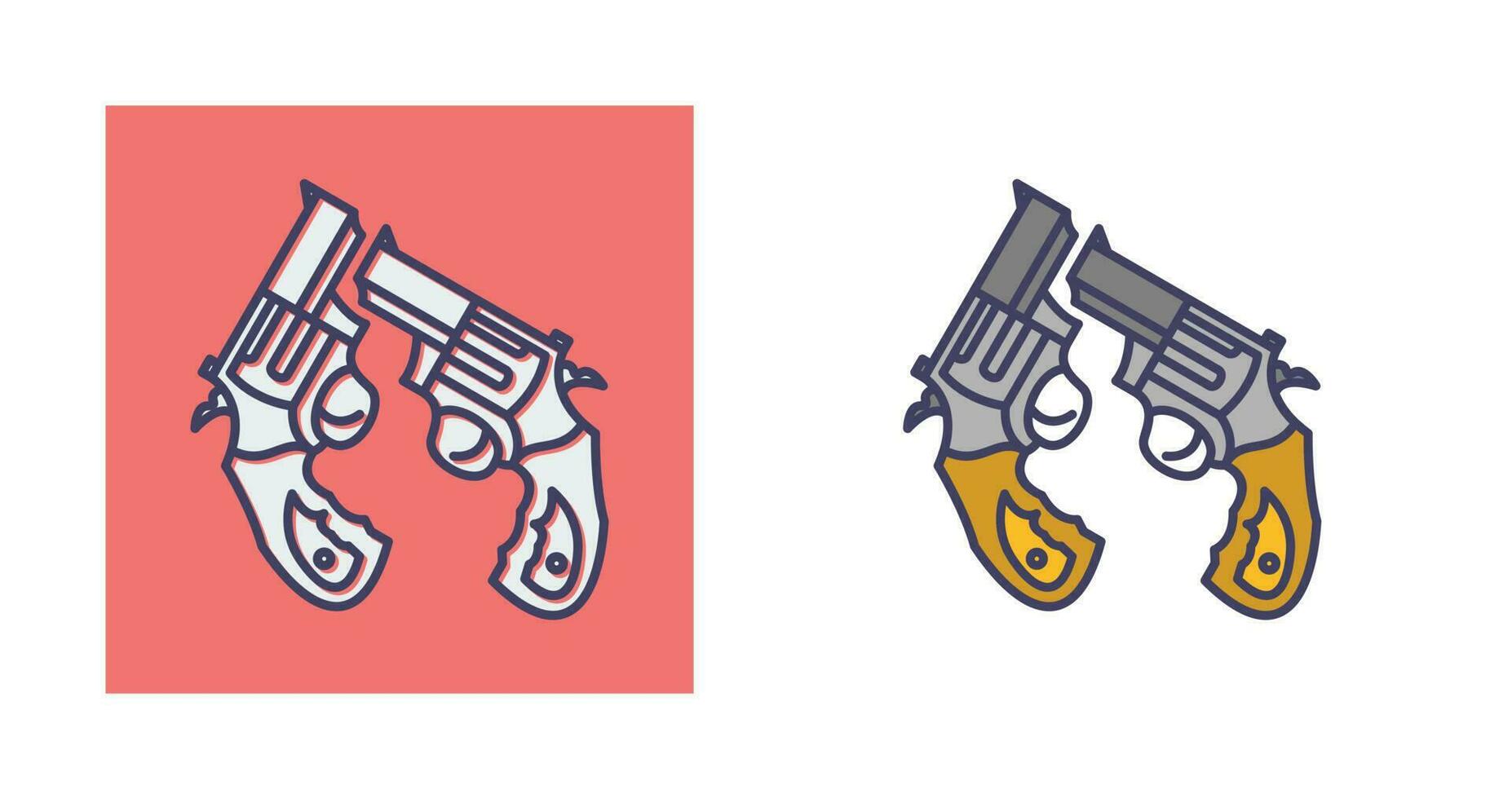 icono de vector de dos armas