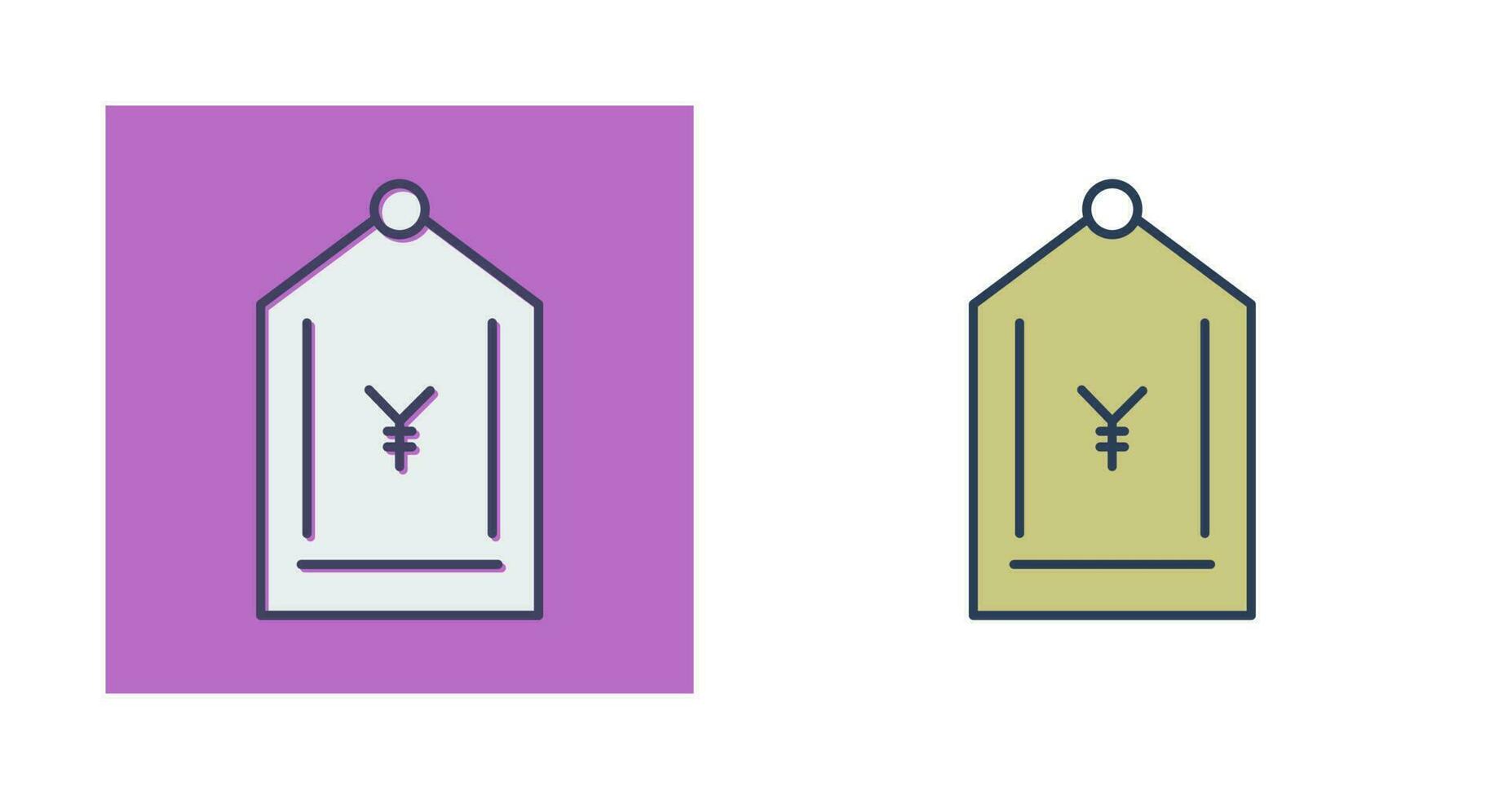 Yen Tag Vector Icon