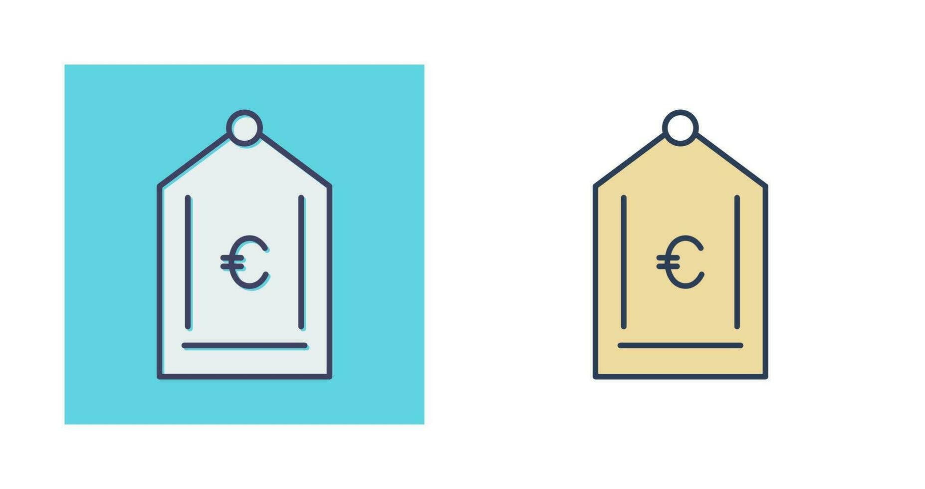 icono de vector de etiqueta euro