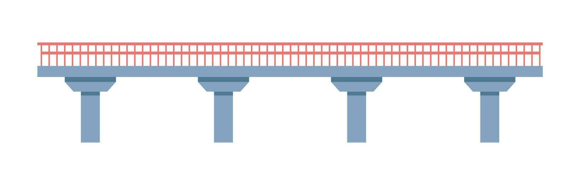 puente con pilares, moderno ciudad construcción vector