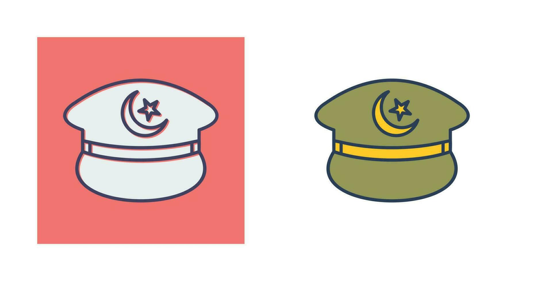 icono de vector de sombrero militar