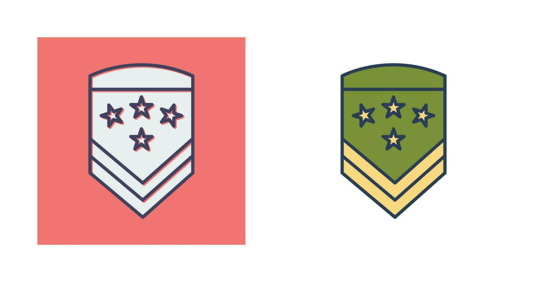 icono de vector de insignia militar