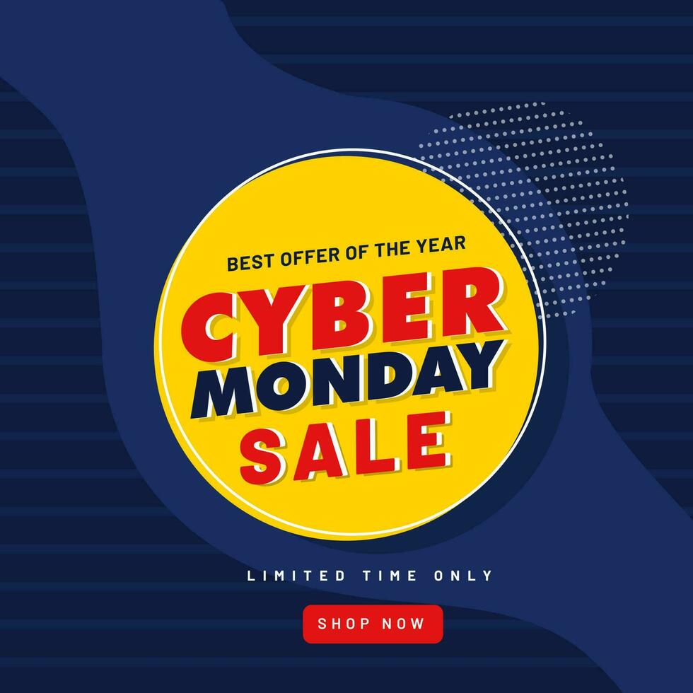 Abstract poster or template design for Cyber Monday Sale. vector