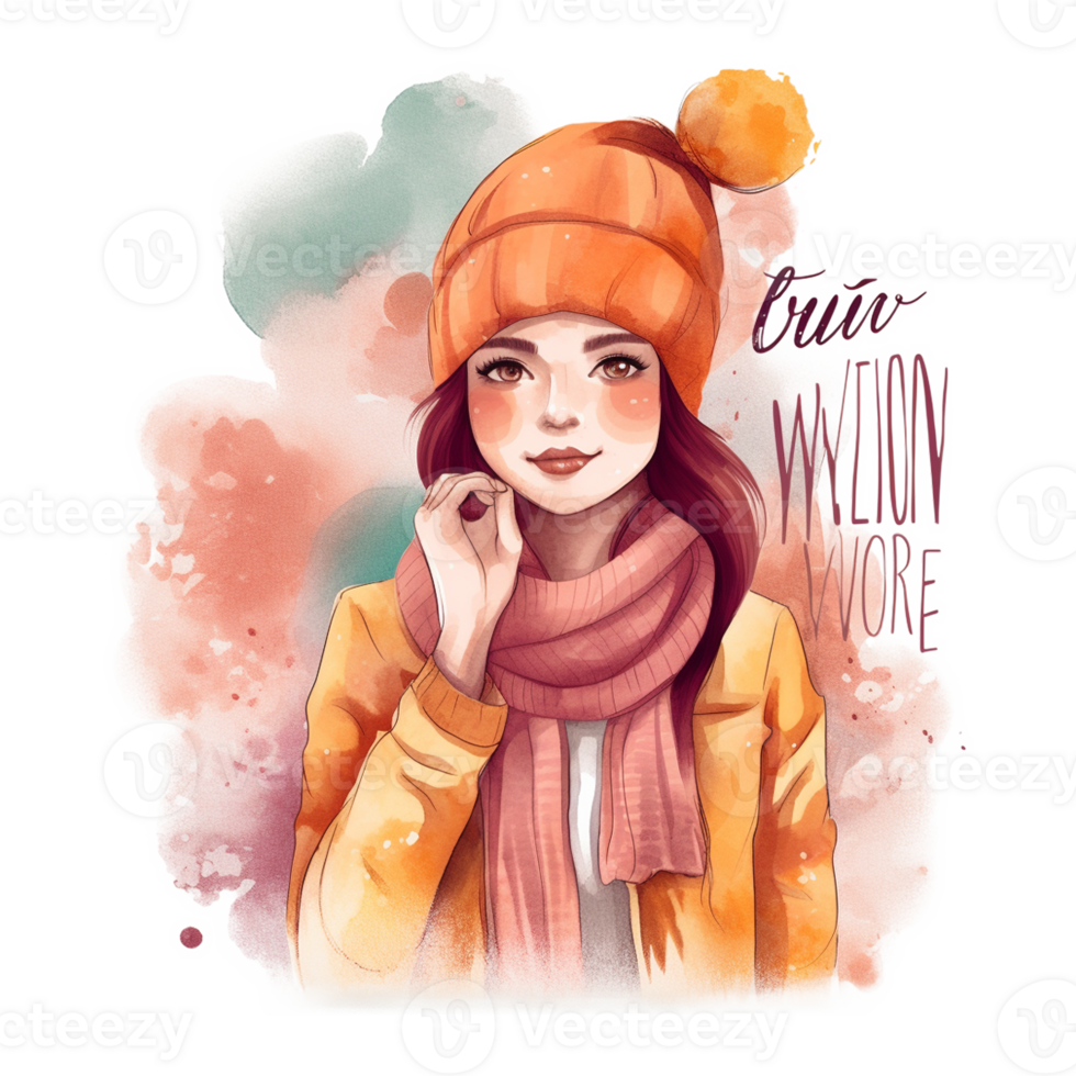 Motivation Girl Watercolor Art, png