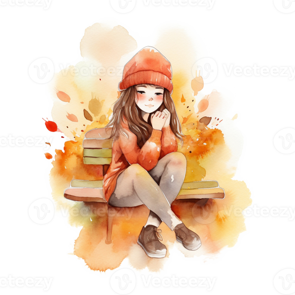 Watercolor Lazy Girl Sublimation Design, png