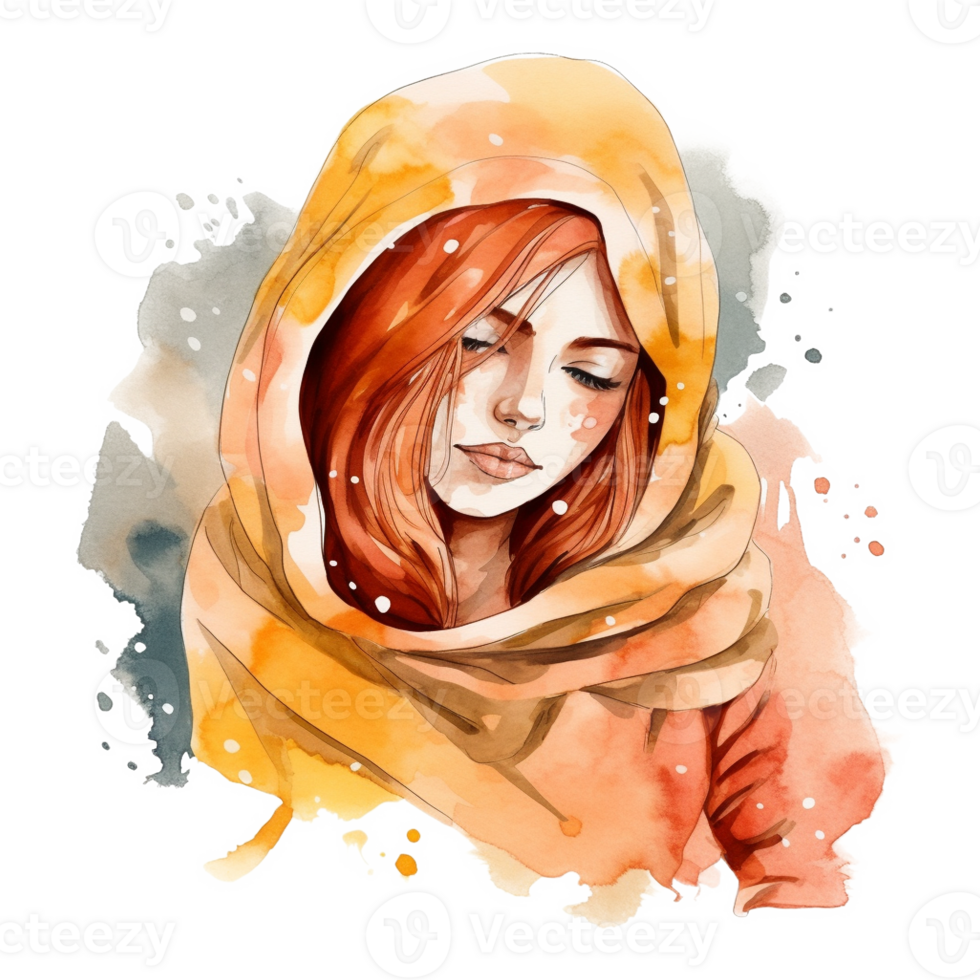 Watercolor Lazy Girl Sublimation Design, png